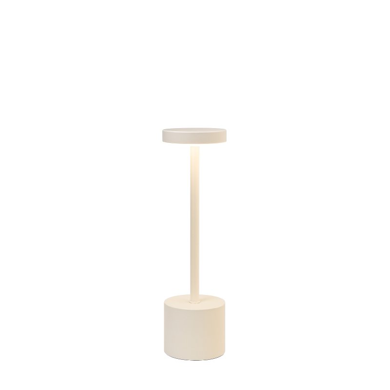 Bílá kovová lampička na usb k zapůjčení
