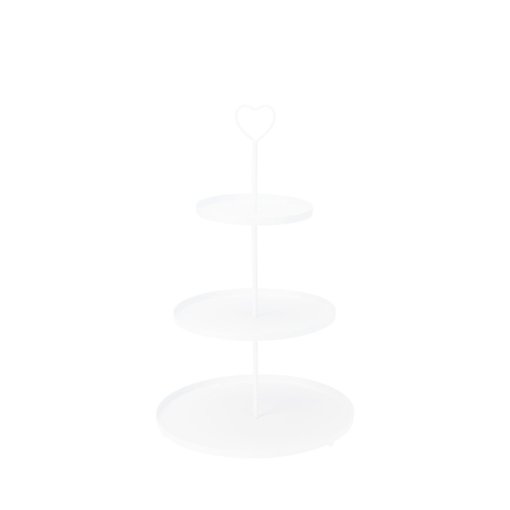 Bílý etažér - 3 patrový 48 cm