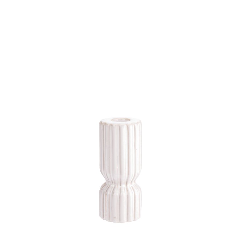 Bílý porcelánový svícen 12 cm
