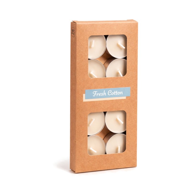 Vonné čajové svíčky Fresh Cotton Ivory – 10 ks