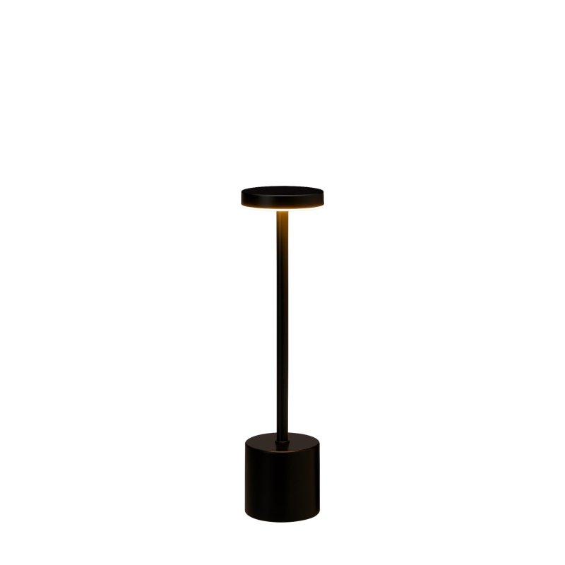 Černá kovová lampička na usb k zapůjčení