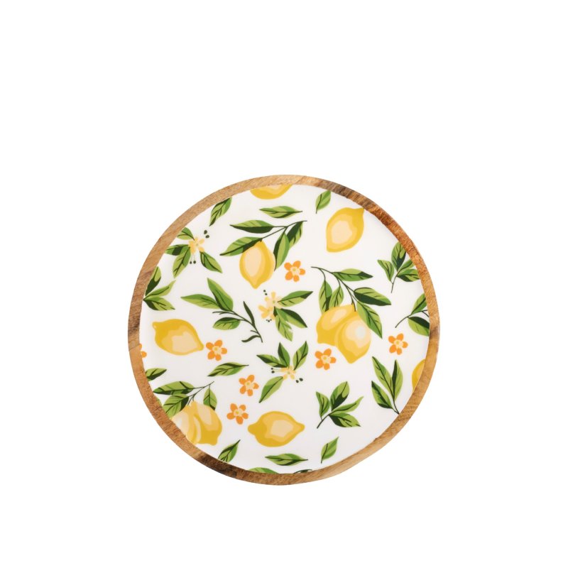 Dřevěný dekorační tác s citrony k zapůjčení