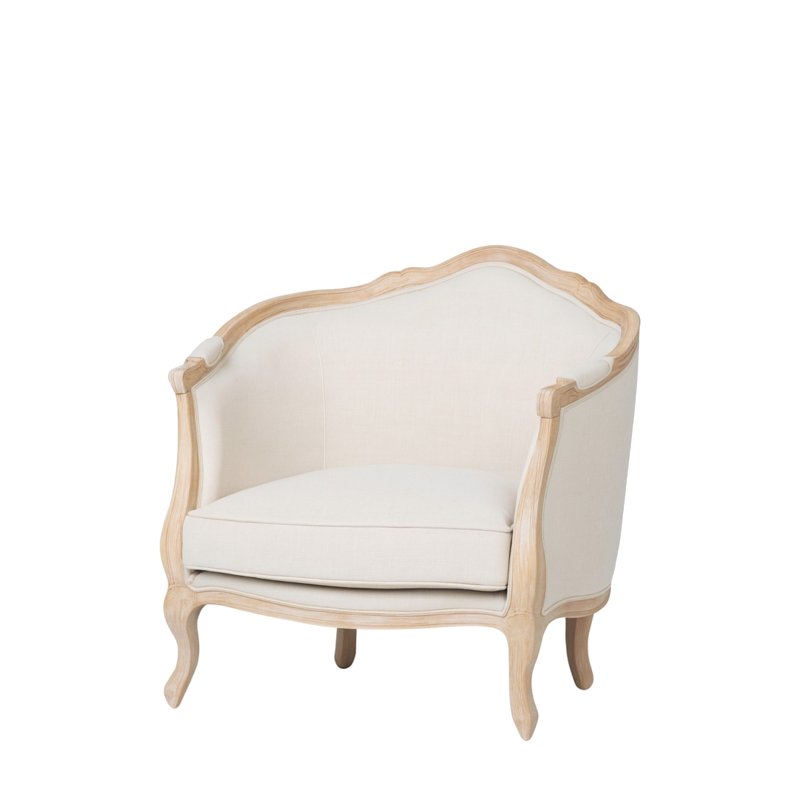 Elegantní francouzské čalouněné křeslo k zapůjčení