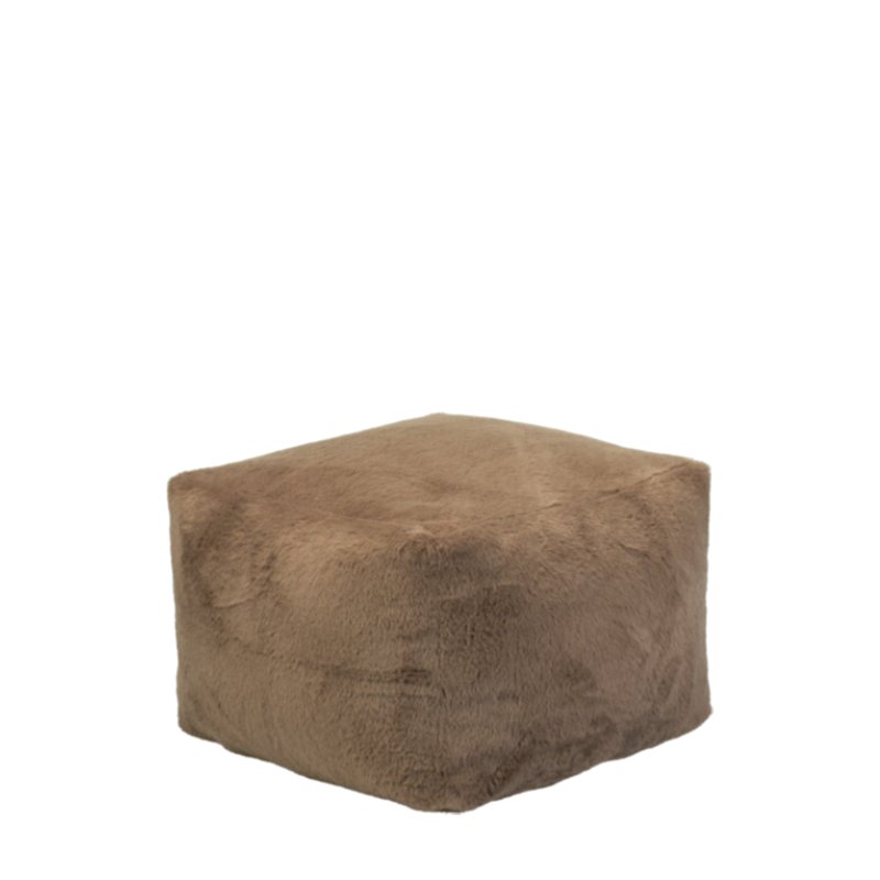 Jemný hnědý taburet/puf - Chocolate