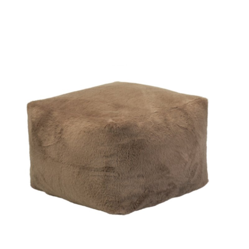 Jemný hnědý taburet/puf - Chocolate