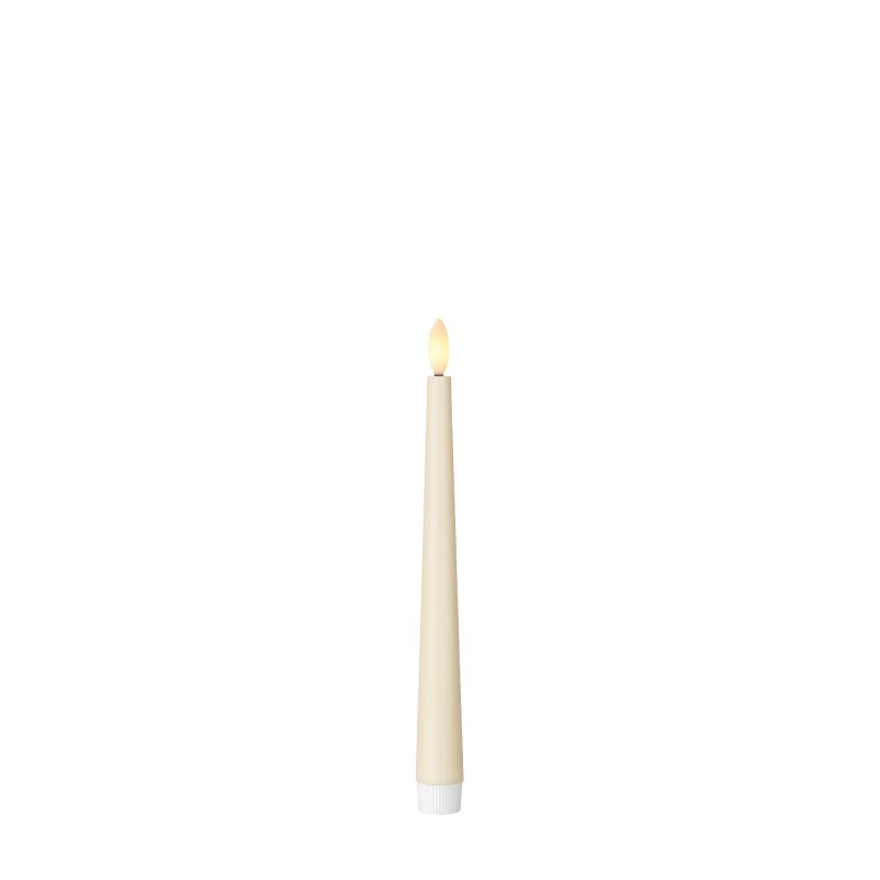 Konická LED svíčka v barvě ivory 27 cm