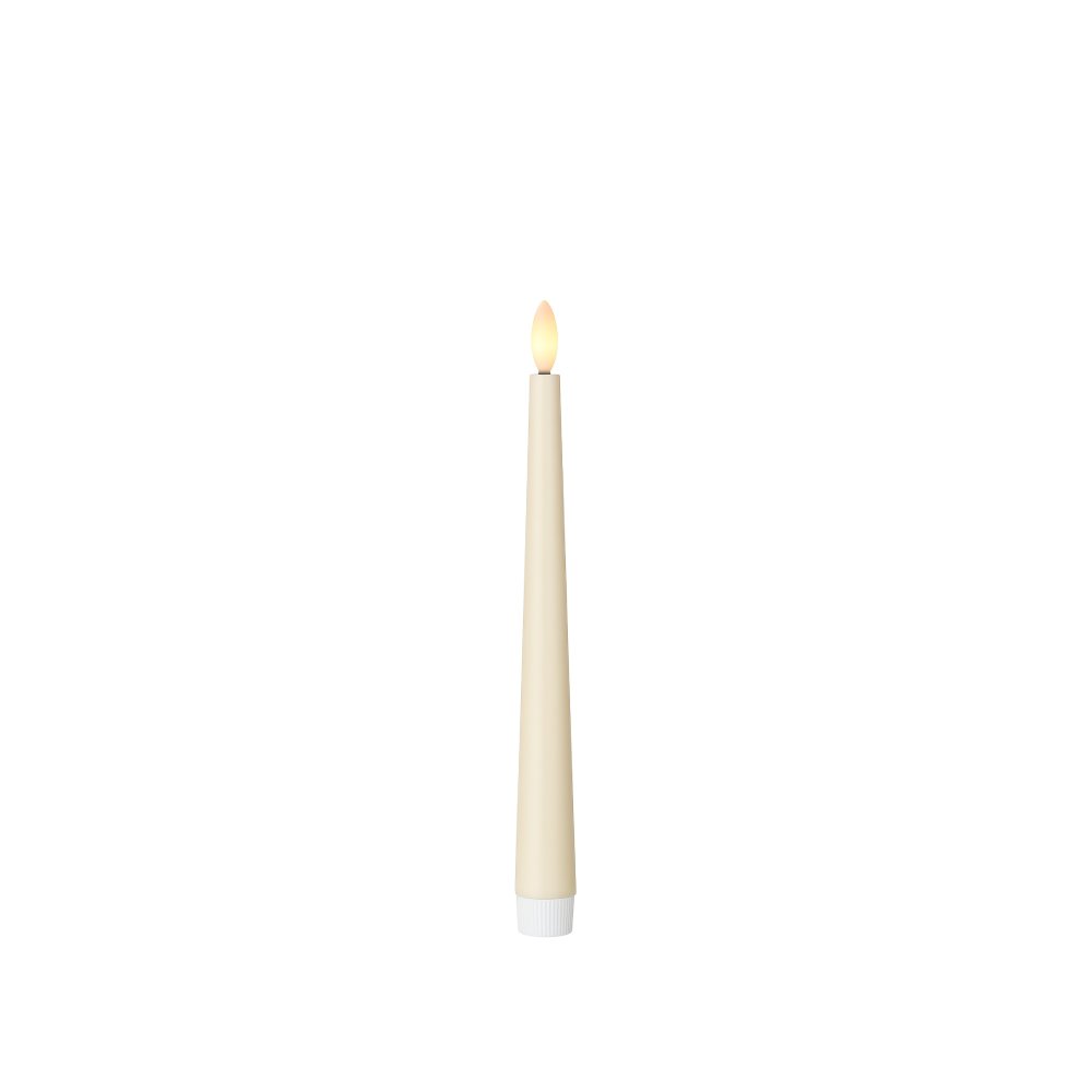 Konická LED svíčka v barvě ivory 27 cm