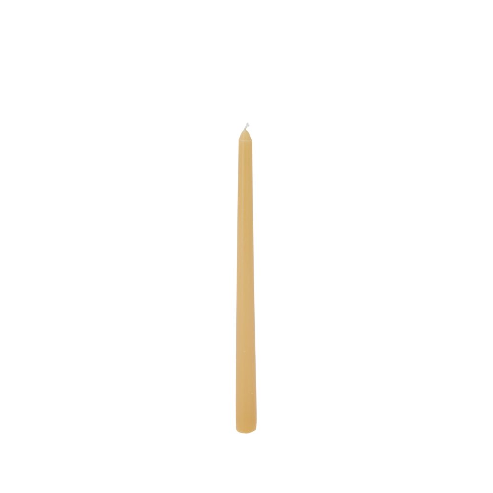 Konická svíčka v hořčicové barvě 30 cm