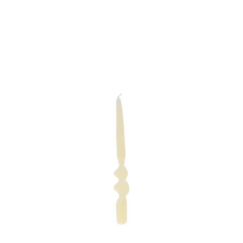 Dekorační svíčky Off White Twist - 2 kusy