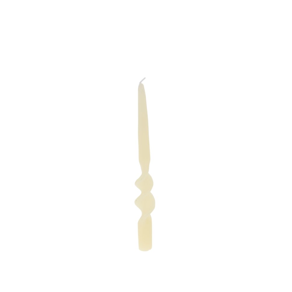 Dekorační svíčky Off White Twist - 2 kusy