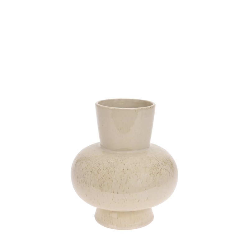 Krémová porcelánová váza s glazurou k zapůjčení