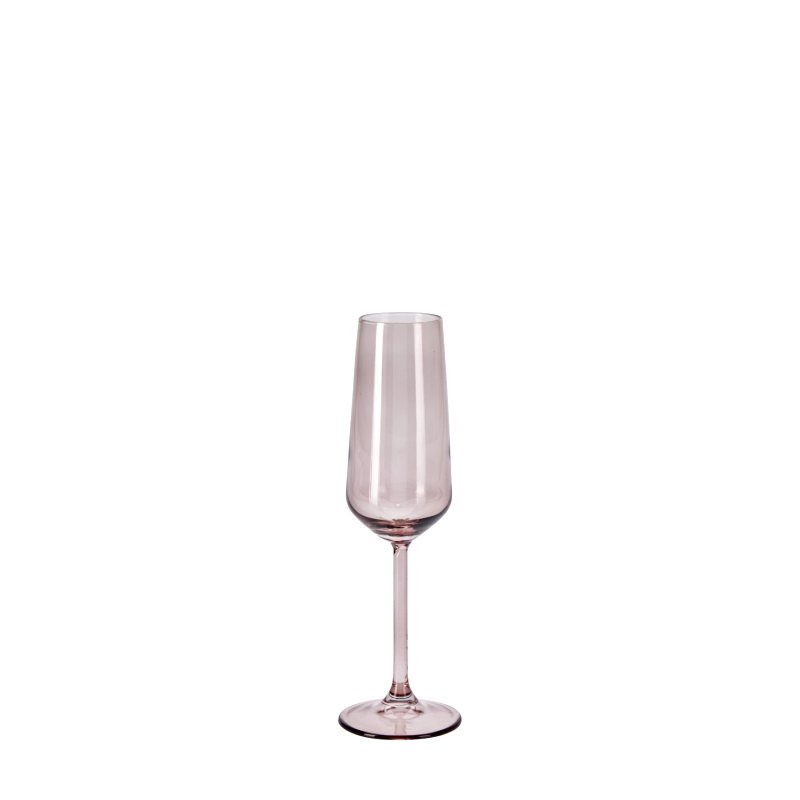 Kvalitní růžová sklenice na sekt elegant