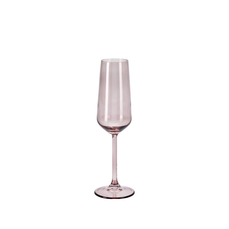 Kvalitní růžová sklenice na sekt elegant