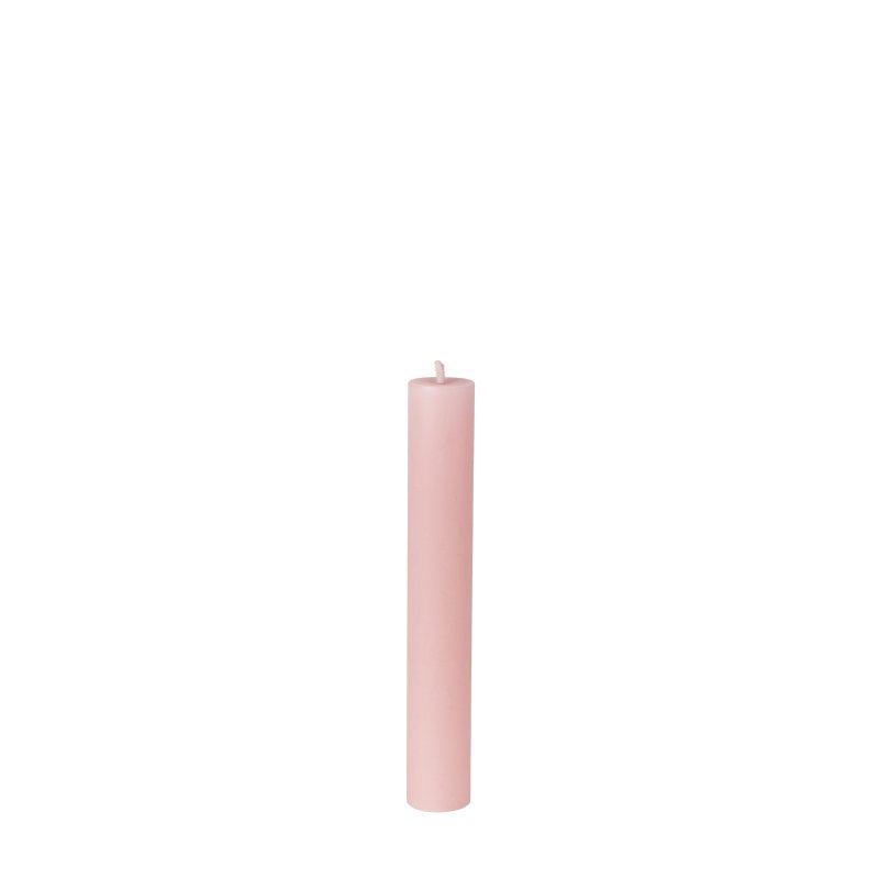 Matná růžová konická svíčka 20 cm