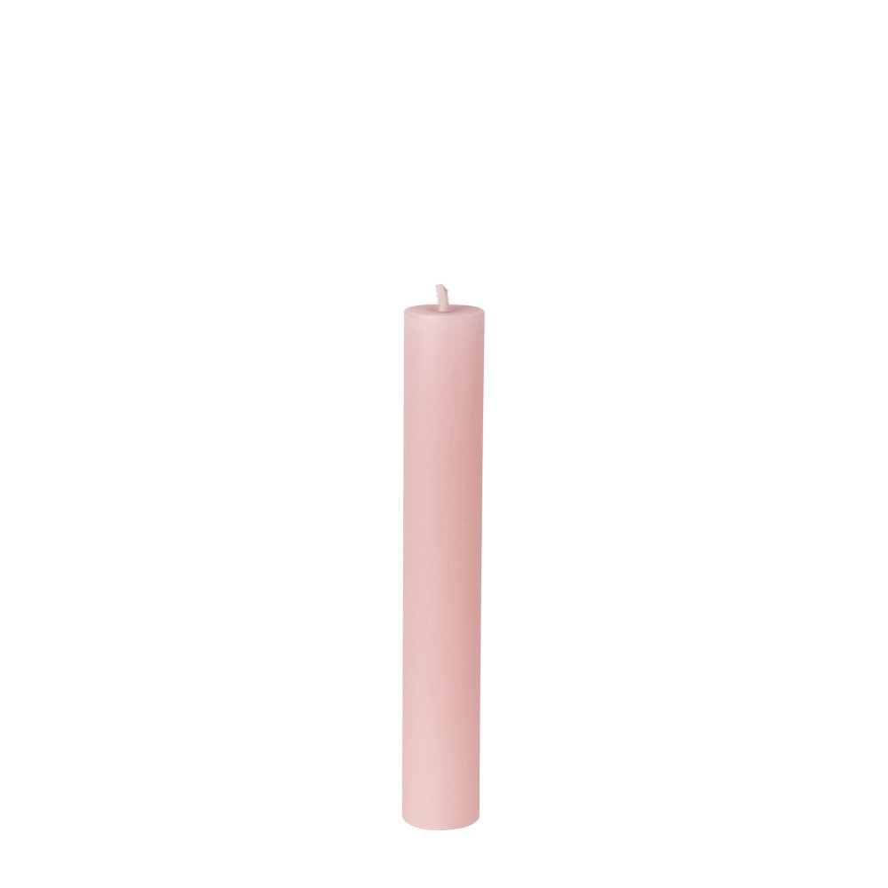 Matná růžová konická svíčka 20 cm
