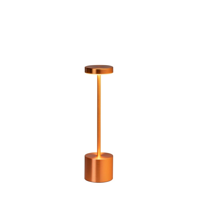 Kovová měděná lampička na usb