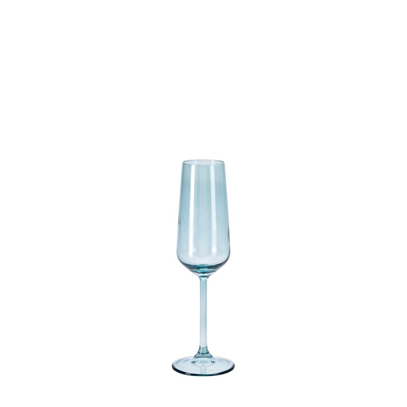 Modrá sklenice na sekt elegant