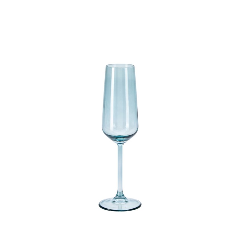Modrá sklenice na sekt elegant
