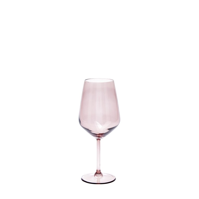 Růžová sklenice na víno elegant 490 ml