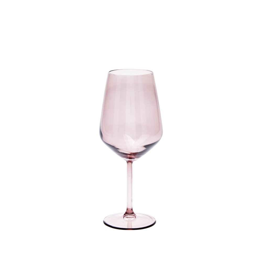 Růžová sklenice na víno elegant 490 ml
