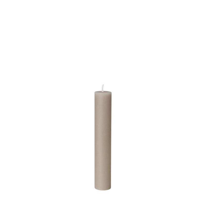 Šedá konická svíčka 20 cm
