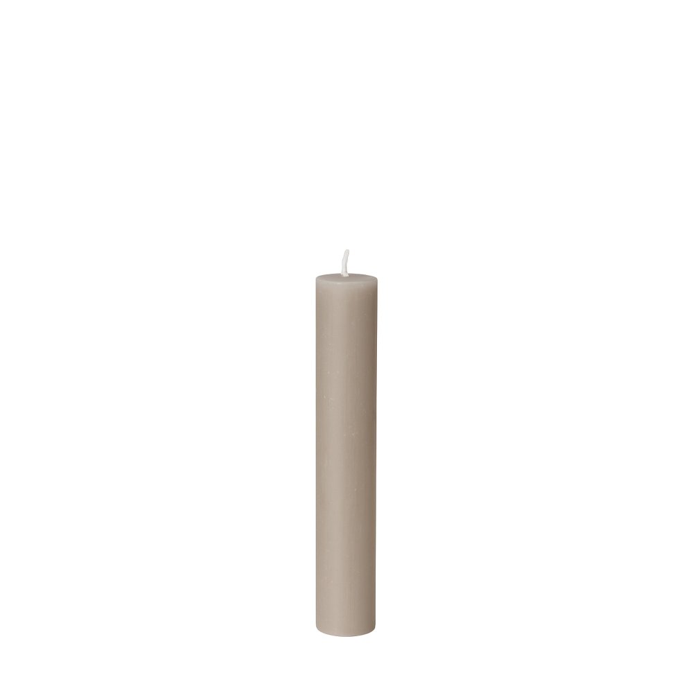 Šedá konická svíčka 20 cm