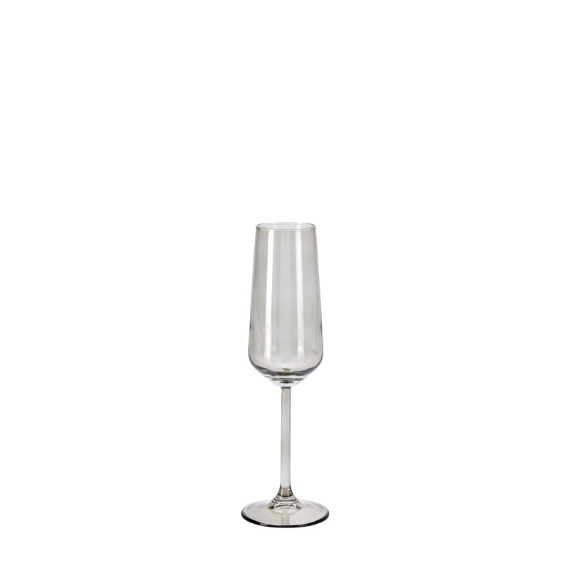Šedá sklenice na sekt elegant