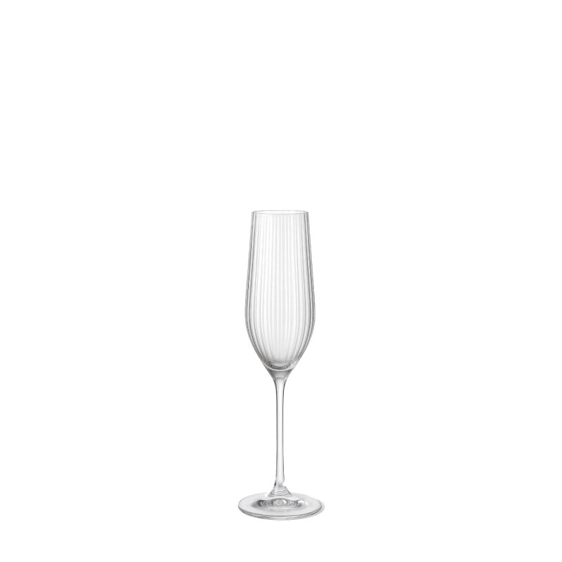 Sklenice na sekt s jemným vzorem