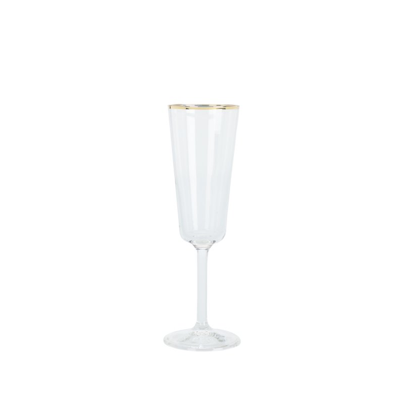 Sklenice na sekt se zlatým detailem