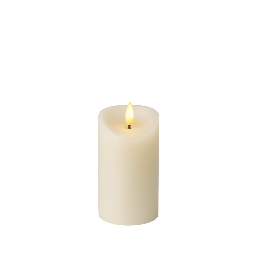 Válcová ivory LED svíčka 15 cm