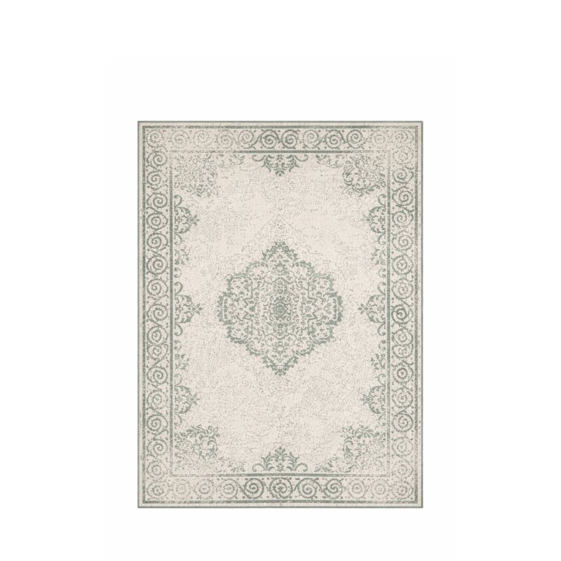 Zeleno-krémový venkovní koberec 160 × 230 cm k zapůjčení