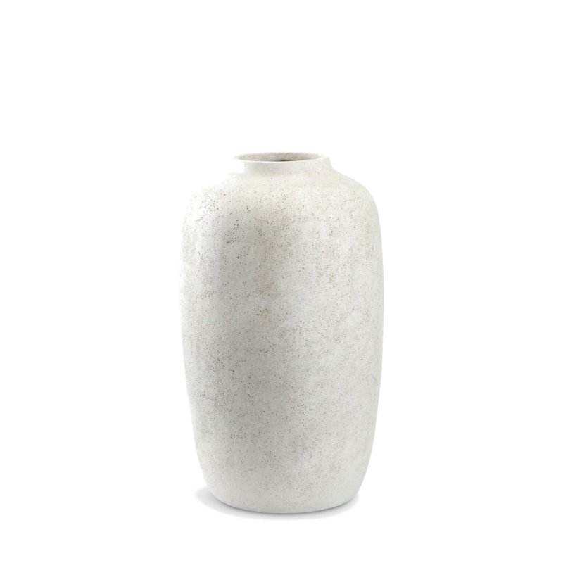 Vysoká keramická váza stone white k zapůjčení