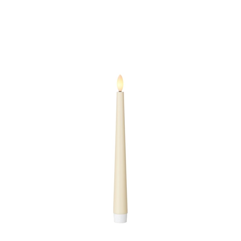 Konická led svíčka v ivory barvě 38 cm
