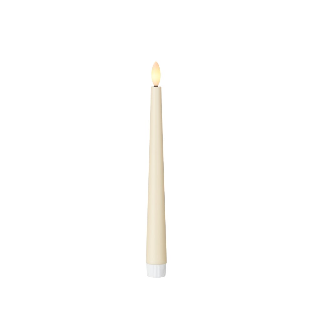 Konická led svíčka v ivory barvě 38 cm