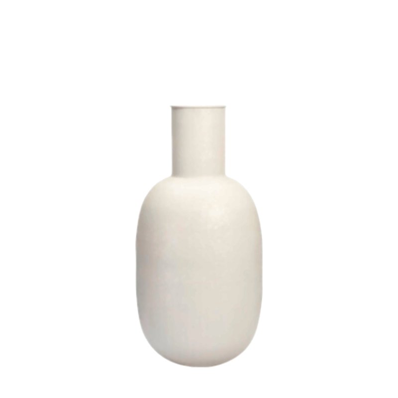 Vysoká kovová váza cream sand 52 cm k zapůjčení