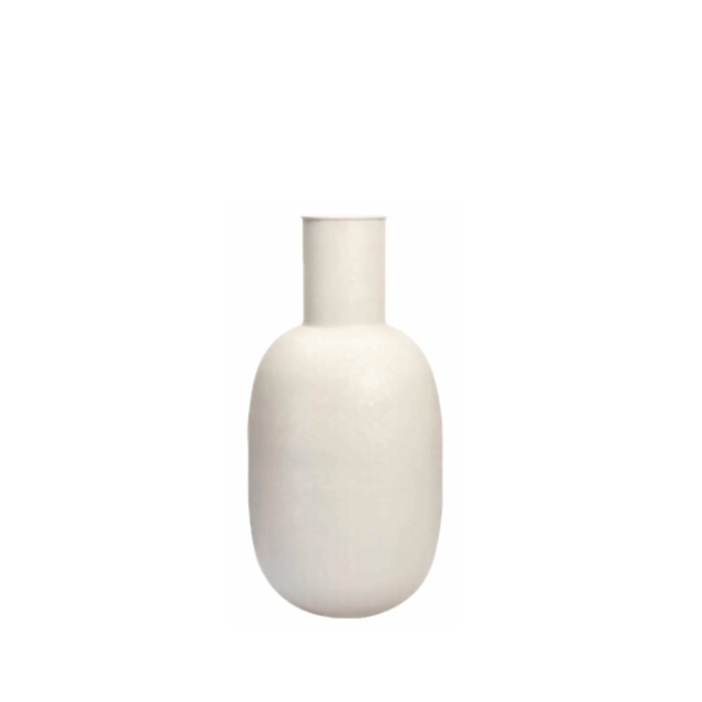 Vysoká kovová váza cream sand 52 cm k zapůjčení