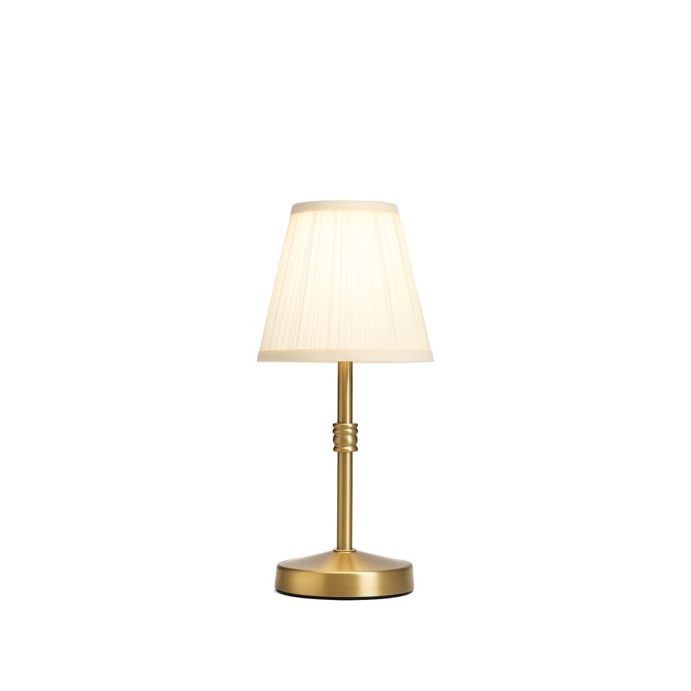 Zlatá stolní LED lampa na USB nabíjení